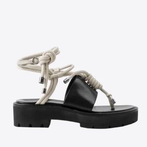 3.1 Phillip Lim Strappy Lugsole Sandal - Black & White